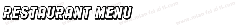 restaurant menu字体字体转换